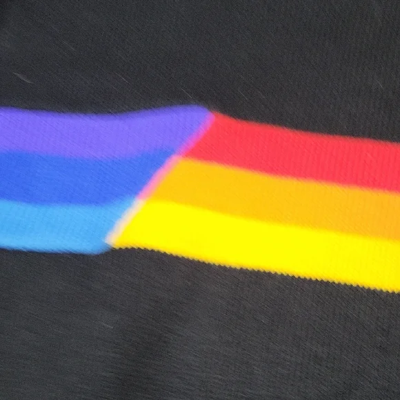 OP Black Sweater with Multicolor Stripe - Picture 6 of 6